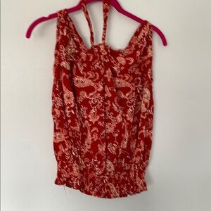 Maurices Red Paisley Print Strappy Camisole